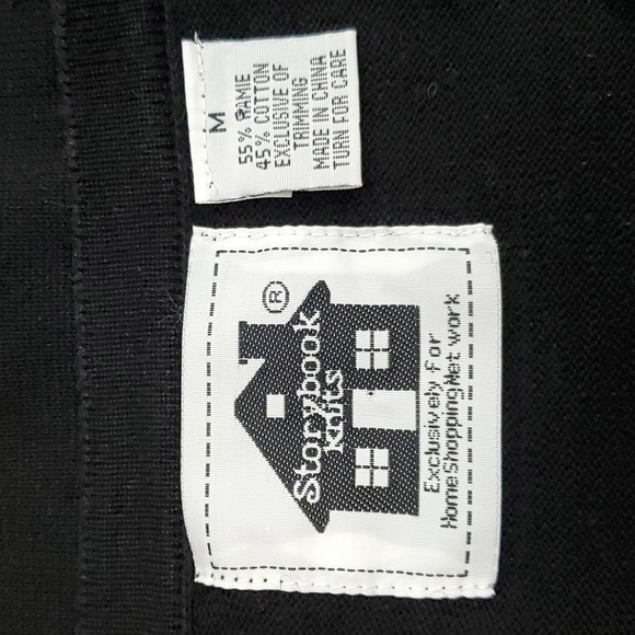 Storybook Knits Ugly Christmas Sweater Tunic beads Vintage Santa Size M - Picture 4 of 7